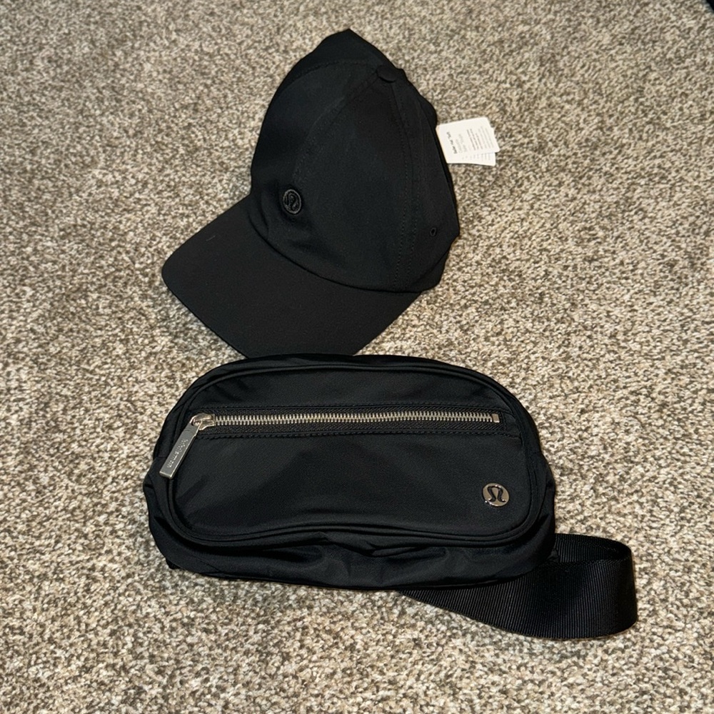 Lululemon Wanderlust Belt Bag and Lululemon Baller Hat